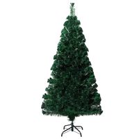 vidaXL Artificial Christmas Tree with Stand Green 150 cm Fibre Optic