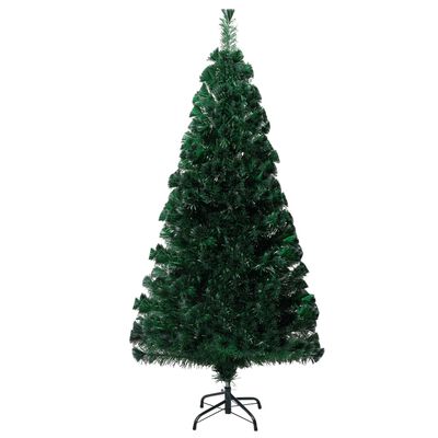 vidaXL Artificial Christmas Tree with Stand Green 150 cm Fibre Optic