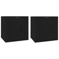 vidaXL Wall Mounted TV Cabinets 2 pcs Black 40x34.5x40 cm