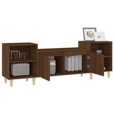 vidaXL TV Cabinet Brown Oak 160x35x55 cm Engineered Wood