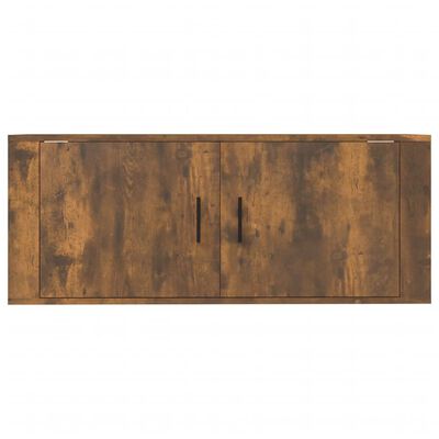 vidaXL Wall Mounted TV Cabinet Smoked Oak 100x34.5x40 cm