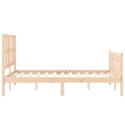 vidaXL Bed Frame without Mattress Double Solid Wood Pine