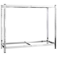 vidaXL 2-Layer Tire Rack Silver 110x40x110 cm Steel