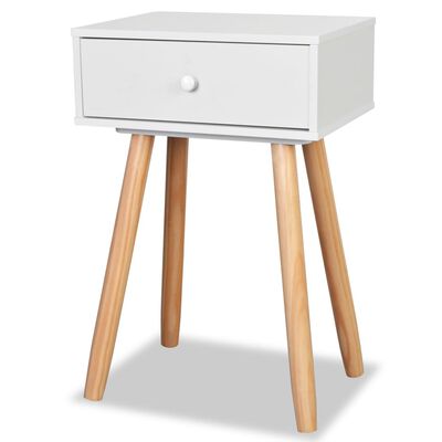 vidaXL Bedside Tables 2 pcs Solid Pinewood 40x30x61 cm White