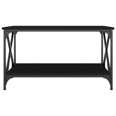 vidaXL Coffee Table Black 80x50x45 cm Engineered Wood and Iron