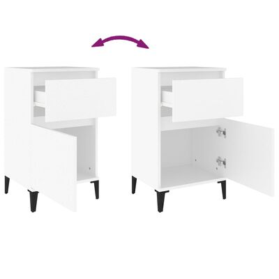 vidaXL Bedside Cabinets 2 pcs White 40x35x70 cm