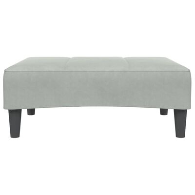 vidaXL 2-Seater Sofa Bed with Footstool Light Grey Velvet