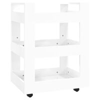 vidaXL Kitchen Trolley High Gloss White 60x45x80 cm Engineered Wood