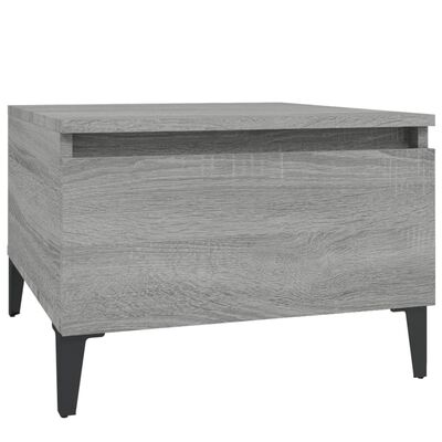 vidaXL Side Table Grey Sonoma 50x46x35 cm Engineered Wood