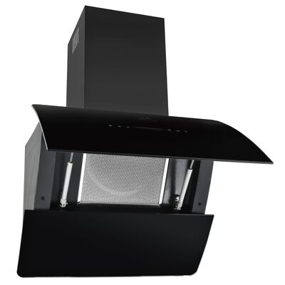 vidaXL Wall Mounted Range Hood Stainless Steel 756 m³/h 60 cm Black