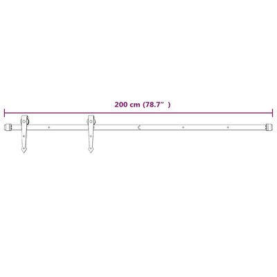 vidaXL Sliding Door with Hardware Set 70x210 cm Solid Wood Pine