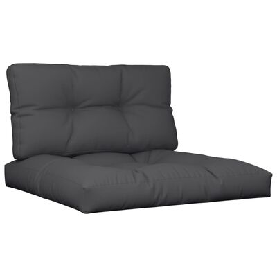 vidaXL Pallet Cushions 2 pcs Black Fabric