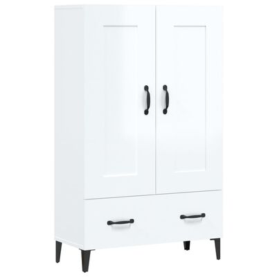 vidaXL Highboard High Gloss White 70x31x115 cm Engineered Wood