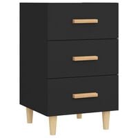 vidaXL Bedside Cabinet Black 40x40x66 cm Engineered Wood