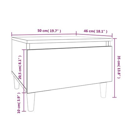 vidaXL Side Tables 2 pcs Concrete Grey 50x46x35 cm Engineered Wood