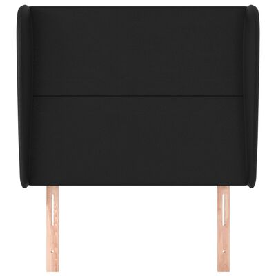 vidaXL Headboard with Ears Black 103 cm Faux Leather