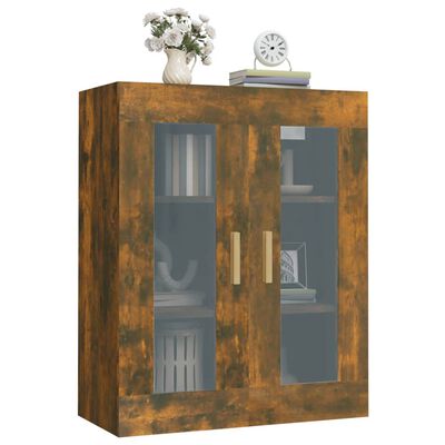 vidaXL Hanging Wall Cabinet Smoked Oak 69.5x34x90 cm