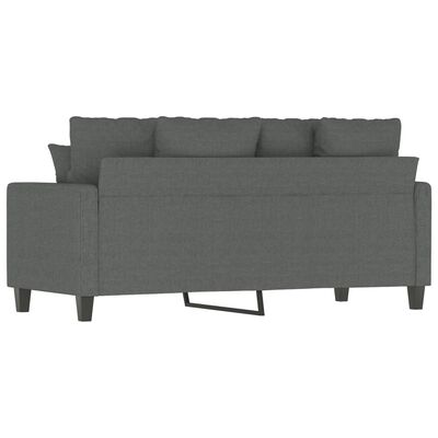 vidaXL 2-Seater Sofa Dark Grey 140 cm Fabric