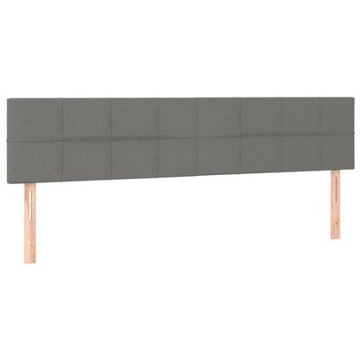 vidaXL LED Headboard Dark Grey 200 cm Fabric