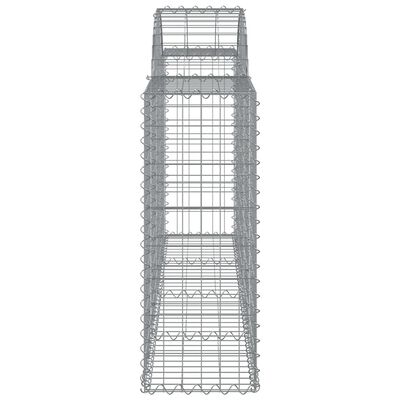 vidaXL Arched Gabion Basket 200x30x80/100 cm Galvanised Iron