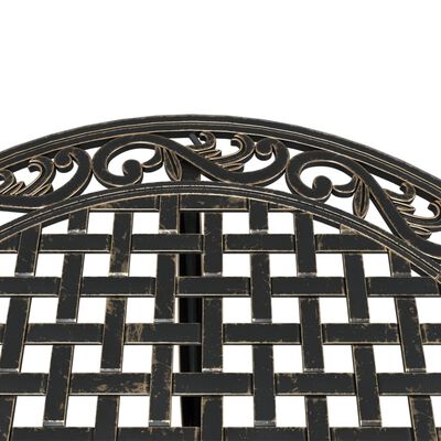 vidaXL Garden Table Bronze Ø90x75 cm Cast Aluminium