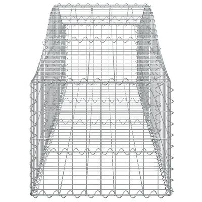 vidaXL Arched Gabion Baskets 3 pcs 200x50x40/60 cm Galvanised Iron