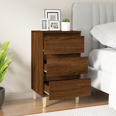 vidaXL Bedside Cabinet Brown Oak 40x35x70 cm Engineered Wood