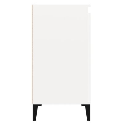 vidaXL Bedside Cabinets 2 pcs High Gloss White 40x35x70cm Engineered Wood