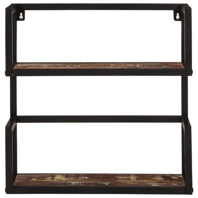 vidaXL Wall Shelf 55x20x55 cm Solid Wood Reclaimed and Iron