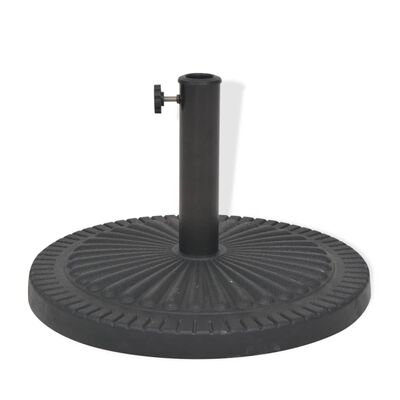 vidaXL Parasol Base Resin Round Black 29 kg