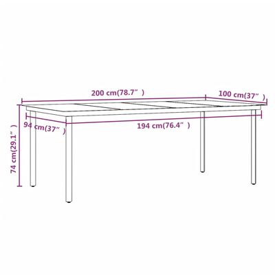 vidaXL 9 Piece Garden Dining Set with Cushions Grey and Black