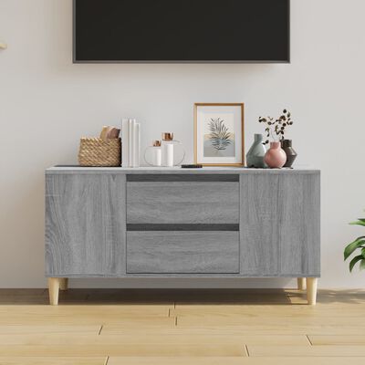 vidaXL TV Cabinet Grey Sonoma 102x44.5x50 cm Engineered Wood