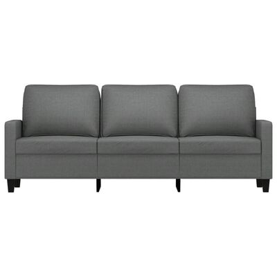 vidaXL 3-Seater Sofa Dark Grey 180 cm Fabric