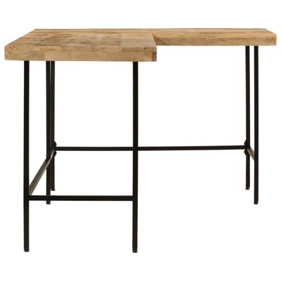 vidaXL Desk 165x110x77 cm Solid Wood Mango and Iron