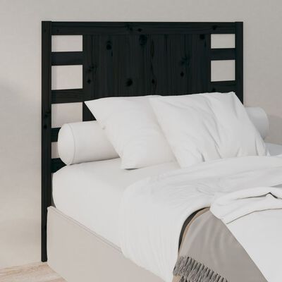 vidaXL Headboard Black 96x4x100 cm Solid Wood Pine