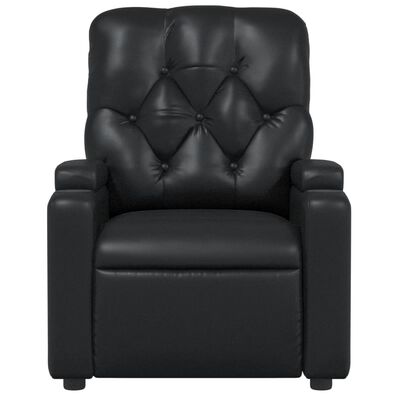 vidaXL Massage Recliner Chair Black Faux Leather