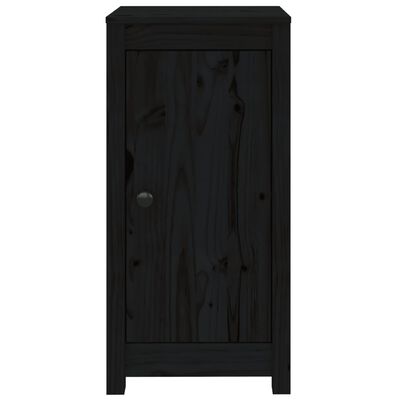 vidaXL Sideboards 2 pcs Black 39x35x80 cm Solid Wood Pine