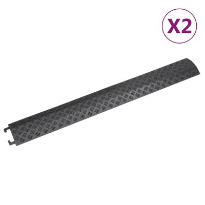 vidaXL Cable Protector Ramps 2 pcs 98.5 cm Black