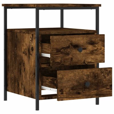 vidaXL Bedside Cabinets 2 pcs Smoked Oak 44x45x60 cm Engineered Wood