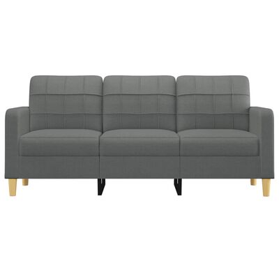 vidaXL 3-Seater Sofa Dark Grey 180 cm Fabric