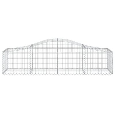 vidaXL Arched Gabion Baskets 15 pcs 200x50x40/60 cm Galvanised Iron