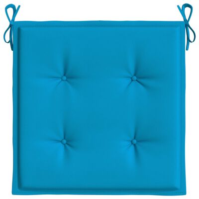 vidaXL Garden Chair Cushions 2 pcs Blue 40x40x3 cm Oxford Fabric