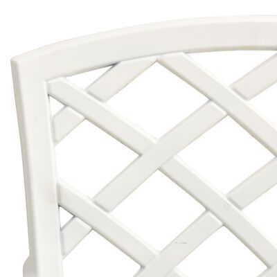 vidaXL Garden Chairs 2 pcs Cast Aluminium White