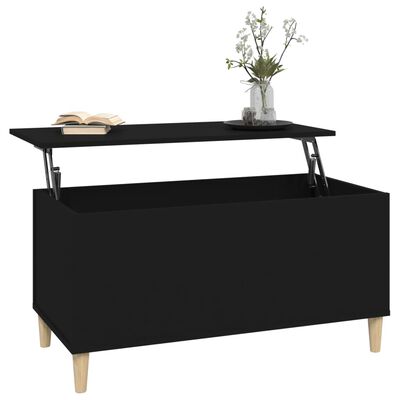 vidaXL Coffee Table Black 90x44.5x45 cm Engineered Wood