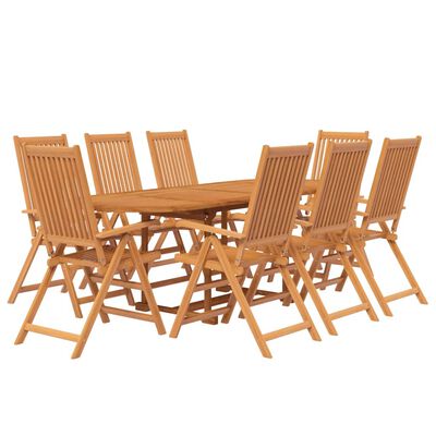 vidaXL 9 Piece Garden Dining Set Solid Wood Acacia