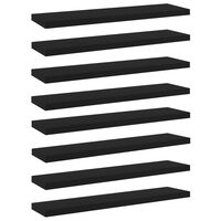 vidaXL Bookshelf Boards 8 pcs Black 40x10x1.5 cm Engineered Wood