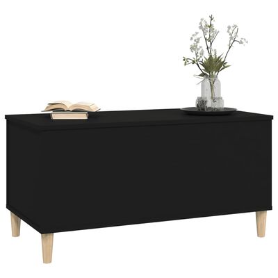 vidaXL Coffee Table Black 90x44.5x45 cm Engineered Wood