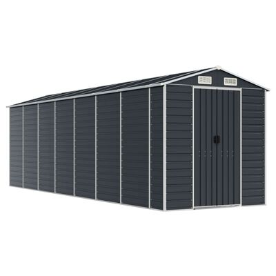 vidaXL Garden Shed Anthracite 191x640x198 cm Galvanised Steel