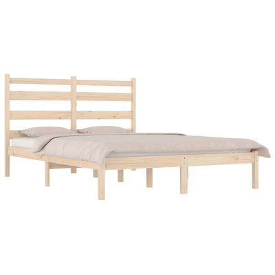 vidaXL Bed Frame Solid Wood Pine 150x200 cm King Size