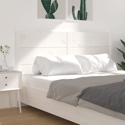 vidaXL Headboard White 156x4x100 cm Solid Wood Pine